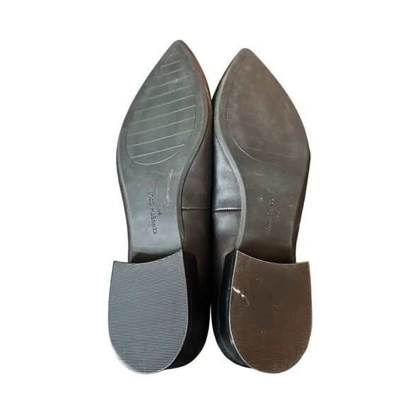 Kenneth Cole Black Leather Pointed Toe Pumps - Picture 6 of 11